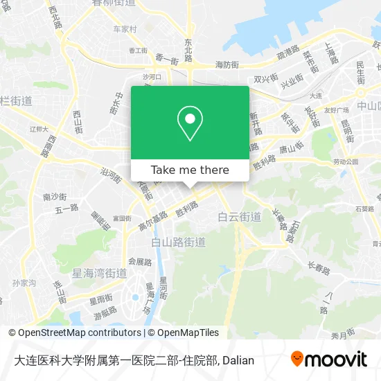 大连医科大学附属第一医院二部-住院部 map