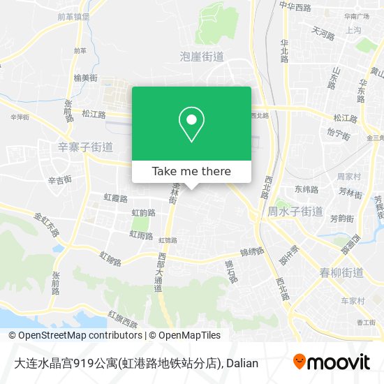 大连水晶宫919公寓(虹港路地铁站分店) map