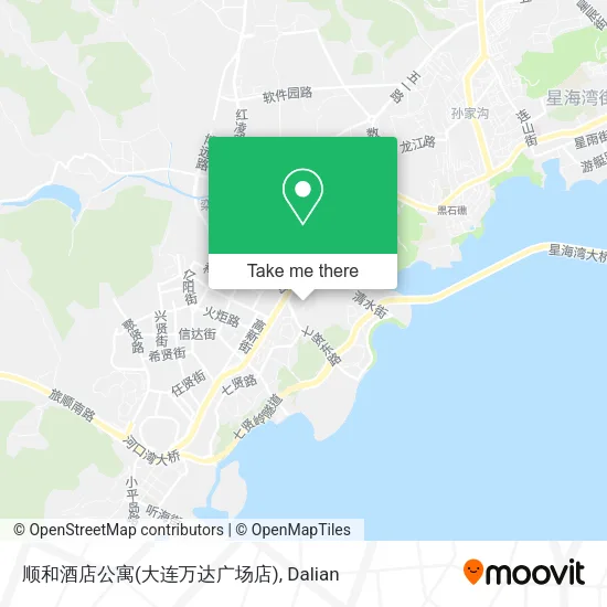 顺和酒店公寓(大连万达广场店) map