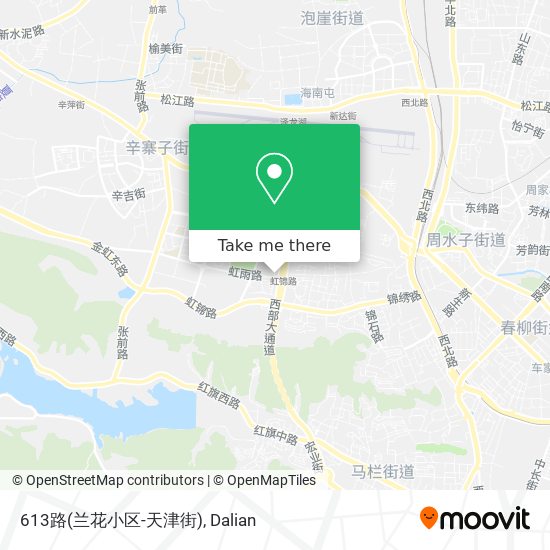 613路(兰花小区-天津街) map