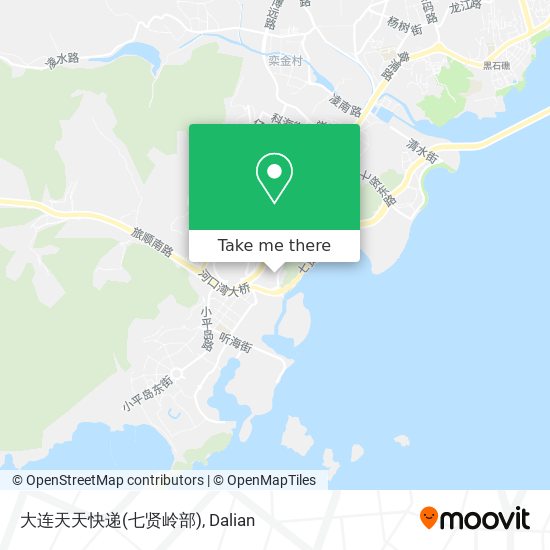 大连天天快递(七贤岭部) map