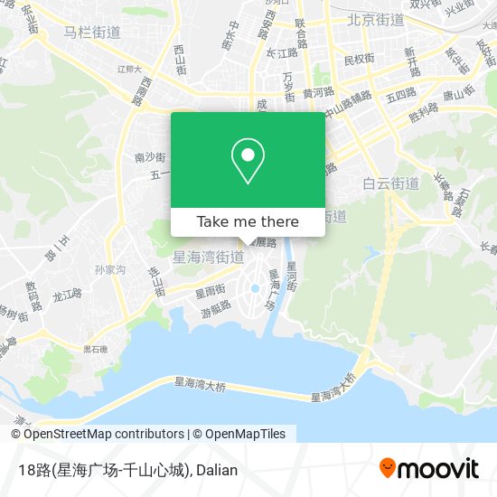 18路(星海广场-千山心城) map