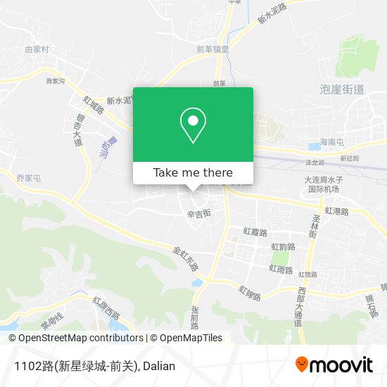 1102路(新星绿城-前关) map