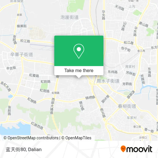 蓝天街80 map