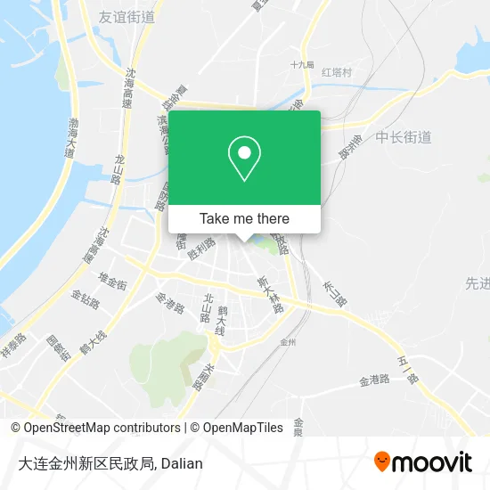 大连金州新区民政局 map