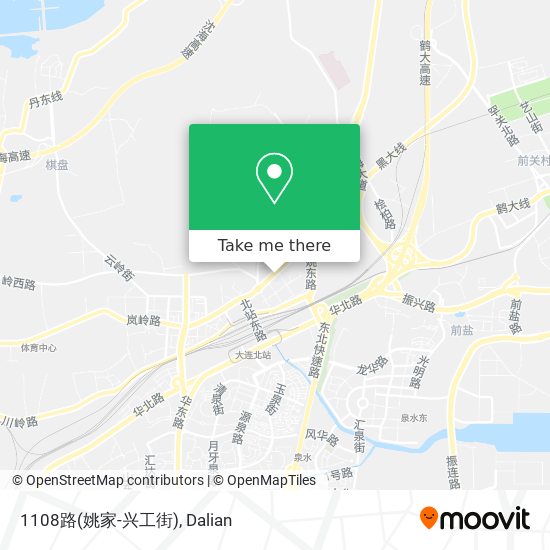 1108路(姚家-兴工街) map