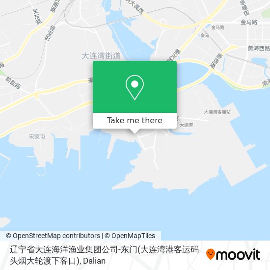 辽宁省大连海洋渔业集团公司-东门(大连湾港客运码头烟大轮渡下客口) map