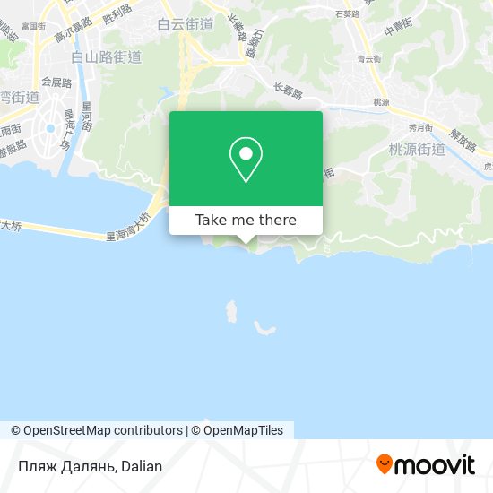 Пляж Далянь map