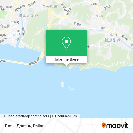 Пляж Далянь map
