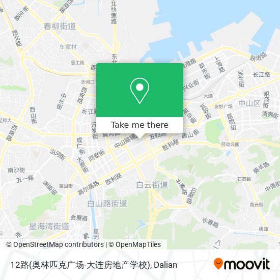 12路(奥林匹克广场-大连房地产学校) map