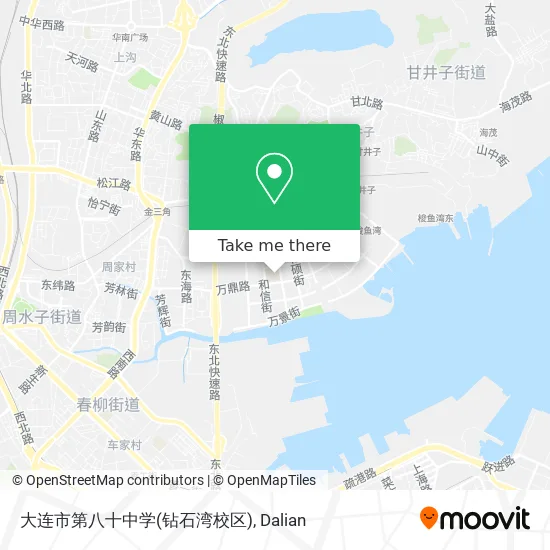 大连市第八十中学(钻石湾校区) map