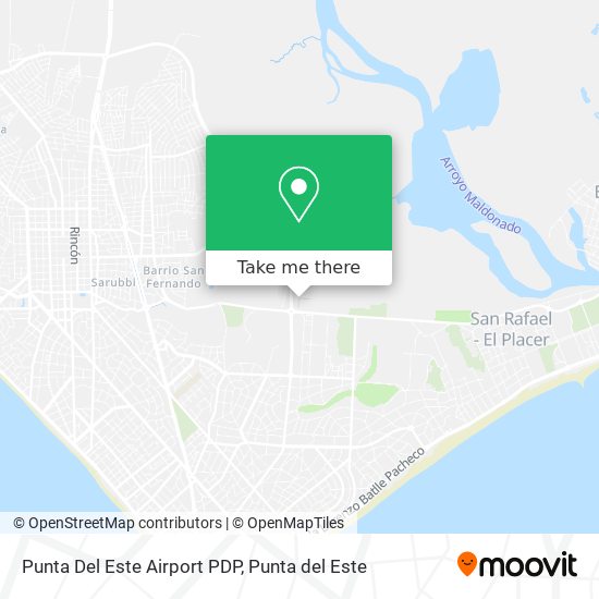 Punta Del Este Airport PDP map