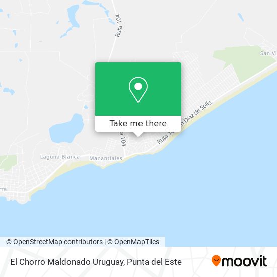 El Chorro Maldonado Uruguay map