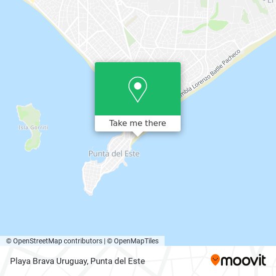 Playa Brava Uruguay map