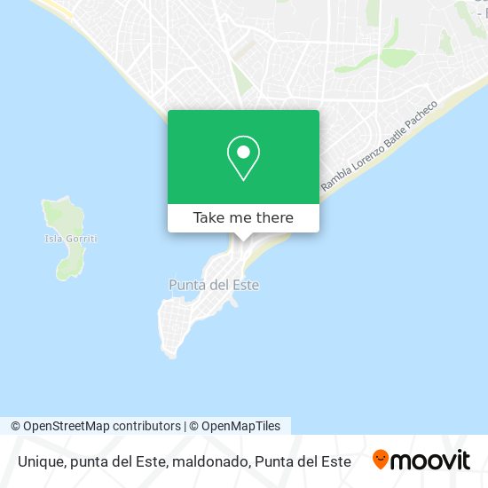 Unique, punta del Este, maldonado map