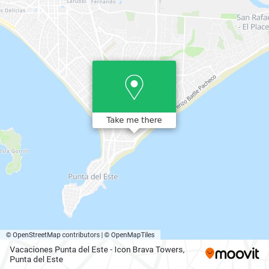 Mapa de Vacaciones Punta del Este - Icon Brava Towers