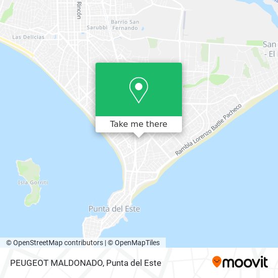 Mapa de PEUGEOT MALDONADO