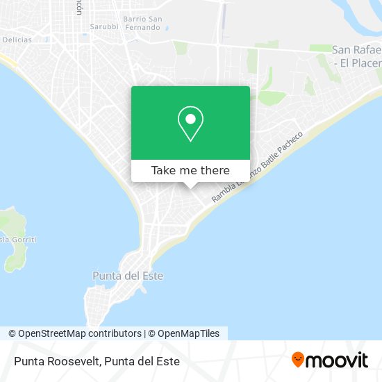 Punta Roosevelt map
