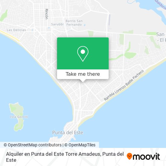 Alquiler en Punta del Este Torre Amadeus map
