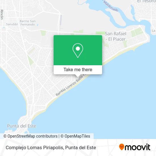 Complejo Lomas Piriapolis map