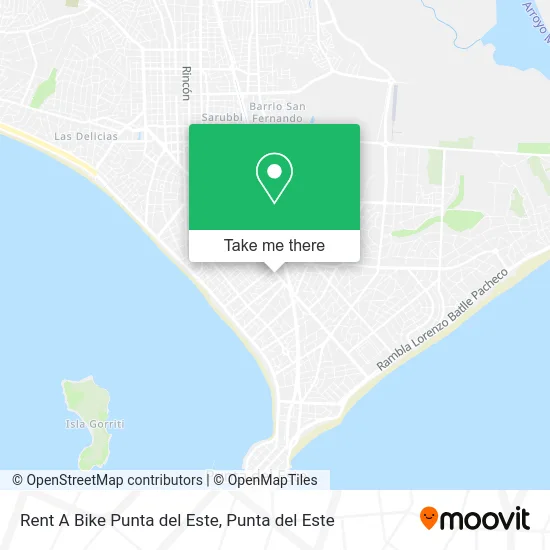Rent A Bike Punta del Este map