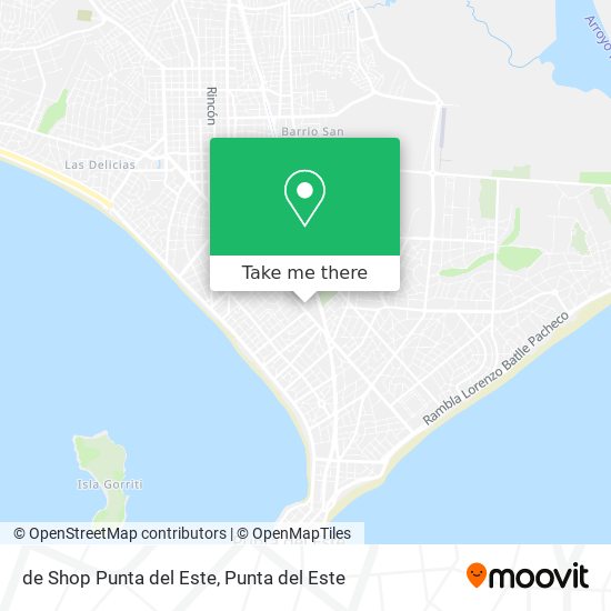 de Shop Punta del Este map