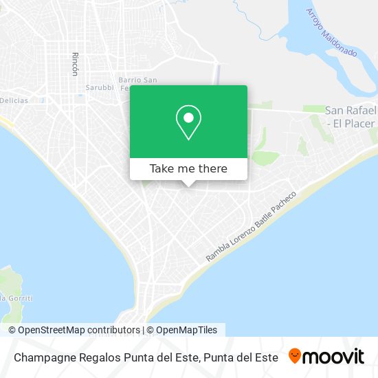 Champagne Regalos Punta del Este map