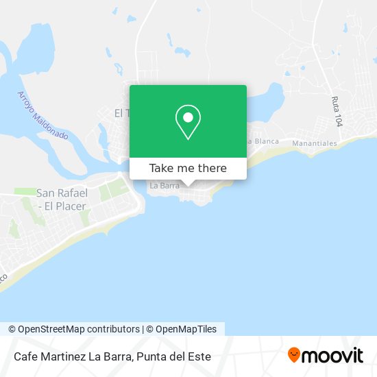 Cafe Martinez La Barra map