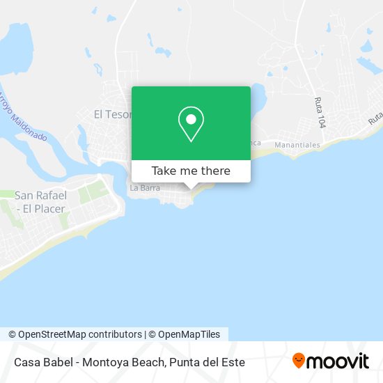 Mapa de Casa Babel - Montoya Beach
