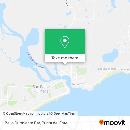 Bello Durmiente Bar map
