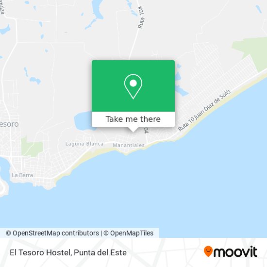 Mapa de El Tesoro Hostel