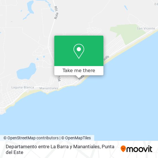 Mapa de Departamento entre La Barra y Manantiales
