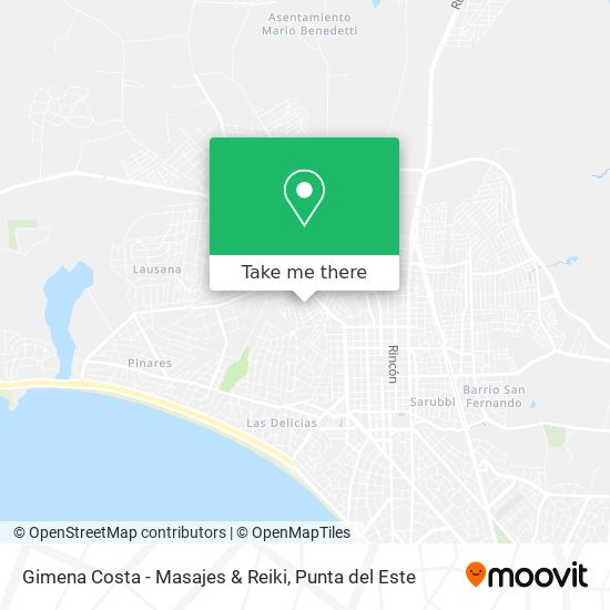 Mapa de Gimena Costa - Masajes & Reiki