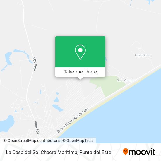 Mapa de La Casa del Sol Chacra Maritima