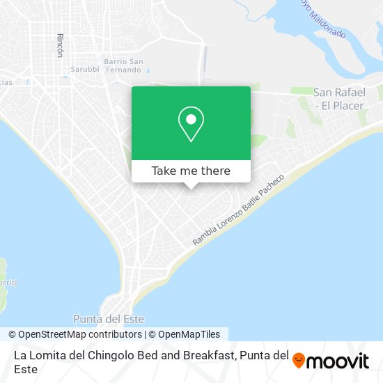 Mapa de La Lomita del Chingolo Bed and Breakfast