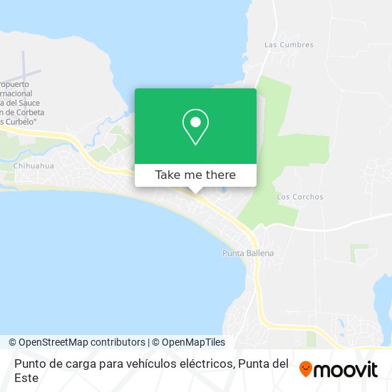 Punto de carga para vehículos eléctricos map