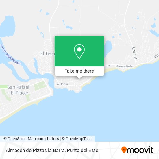 Mapa de Almacén de Pizzas la Barra