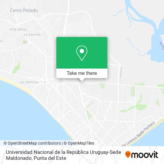 Universidad Nacional de la República Uruguay-Sede Maldonado map