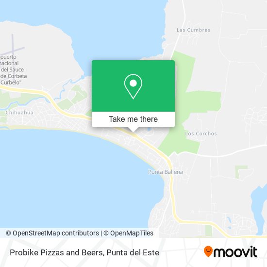 Probike Pizzas and Beers map
