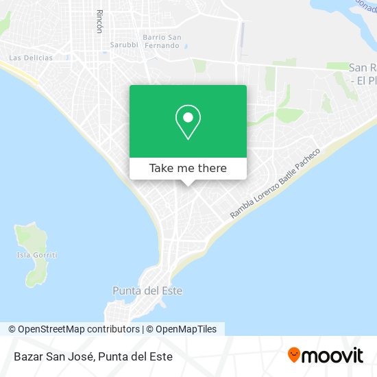 Bazar San José map