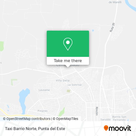 Taxi Barrio Norte map