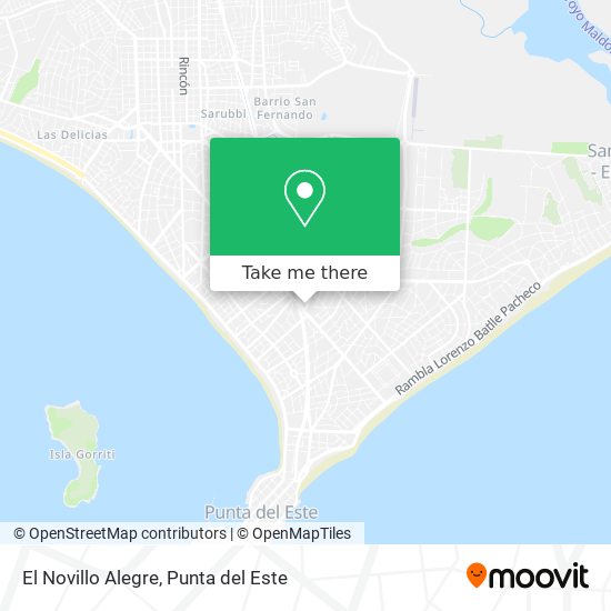 El Novillo Alegre map