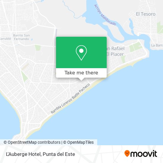 Mapa de L'Auberge Hotel