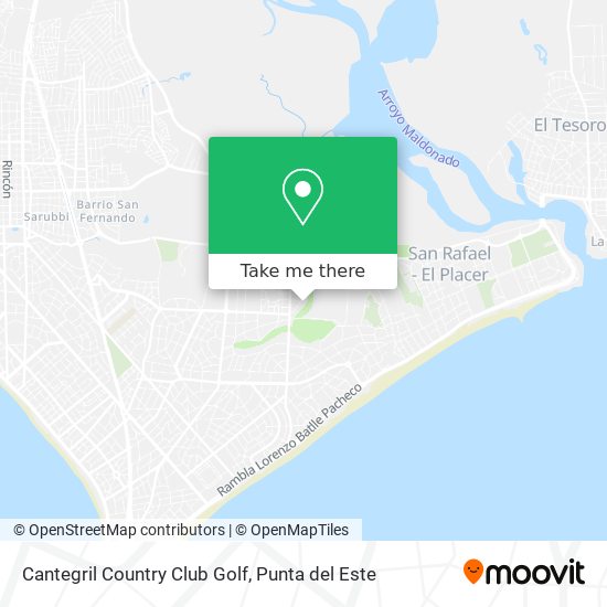 Mapa de Cantegril Country Club Golf
