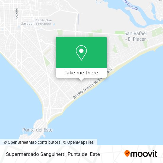 Supermercado Sanguinetti map