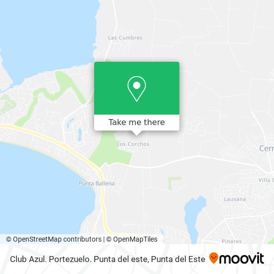 Mapa de Club Azul. Portezuelo. Punta del este