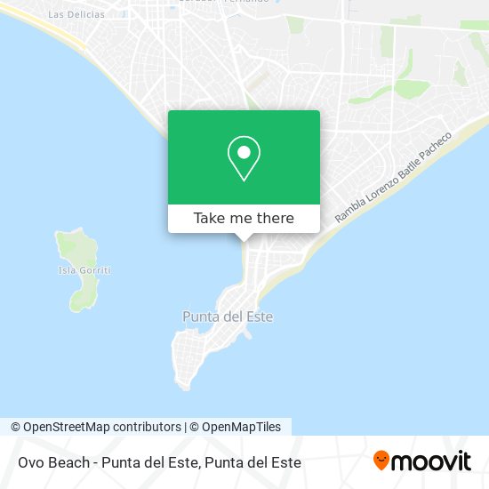 Ovo Beach - Punta del Este map