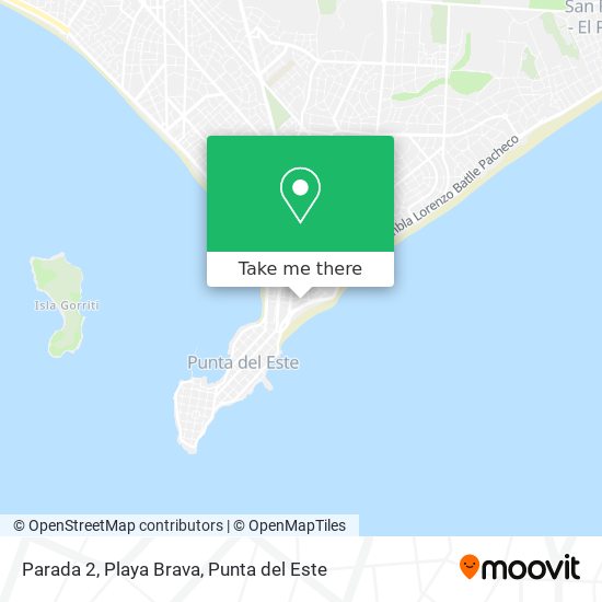 Parada 2, Playa Brava map