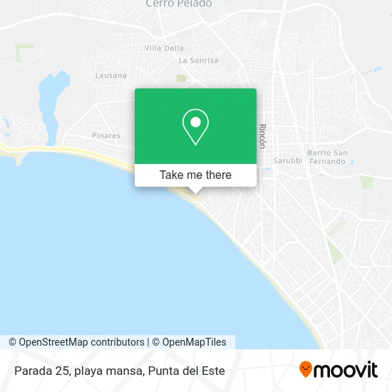 Parada 25, playa mansa map