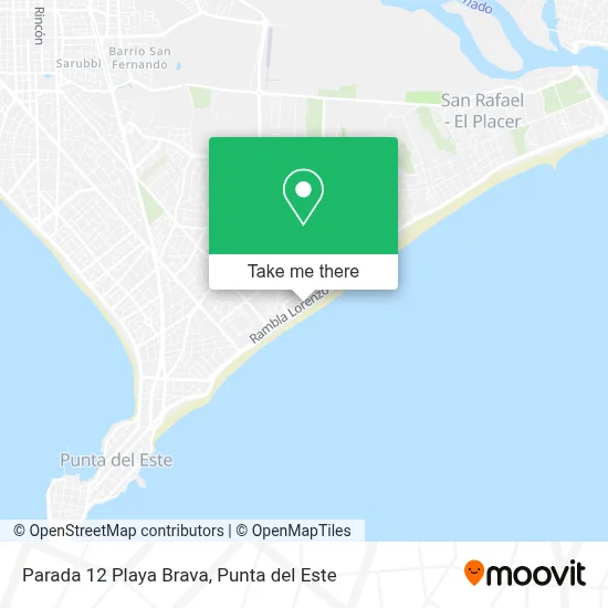 Parada 12 Playa Brava map